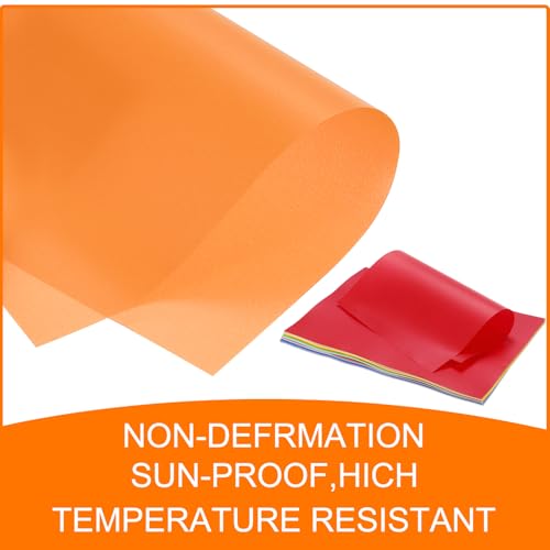 MECCANIXITY Colored Vellum Paper, 20 Sheet Orange Transparency 8.3" x 5.9" Printable Vellum Paper, Translucent Vellum Sheets for Printing Wedding Invitations Ink Jet Laser Printer - color: Orange, size: A5 8.3 x 5.9