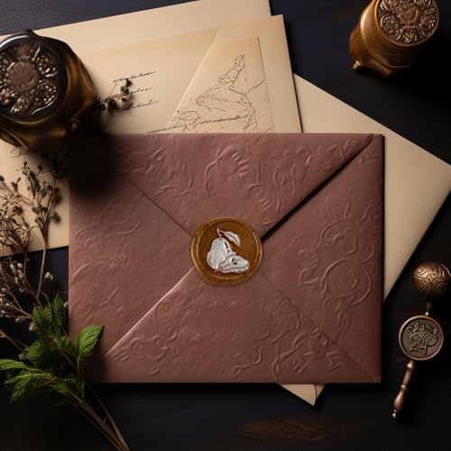 Pear Wax Seal Stamp Retro Sealing Stamps 1" Removable Brass Head Seal Stamp with Wooden Handle Sealing Wax Stamp for Envelope Greeting Letter Invitations Gift Wrapping Decor Autumn - style: Pear
