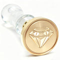 LANKIN Diamond Wax Seal Stamp, Jewelry Theme; 25mm Brass Head - color: Diamond