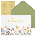 Thboxes 50 Pack Thank You Cards with Envelopes, Teacher Thank You Card Bulk - style: Flowers