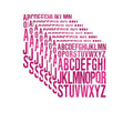 1-2 Inch Rose Red Holographic Laser Letter Number Stickers - color: Rose Red