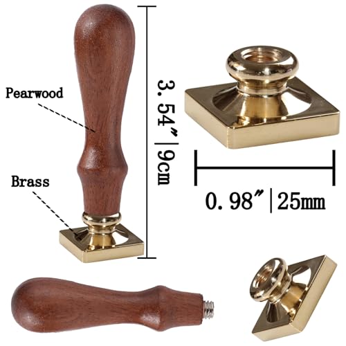 Wax Seal Stamp – Square Swirl Spiral Sealing Wax Stamp, Abstract Vortex Design with Twisting Lines and Flowing Motion for Artistic Letters - color: Recurring line