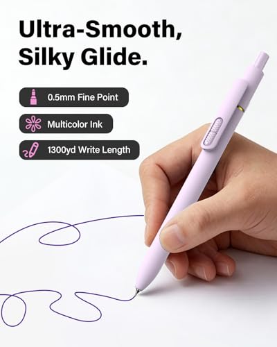 inkipen Blue Ink Fidget Pens, 8 Pcs 0.5mm Fine Point - color: Morandi Blue Ink -8pack