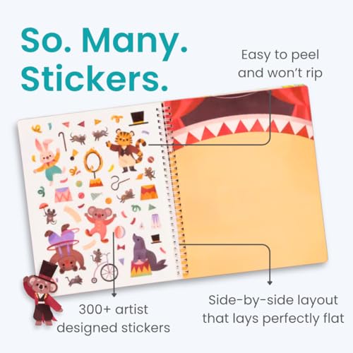 Cupkin Circus Show Coloring & Sticker Activity Book | 300+ Stickers - color: Circus