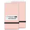 BEYONG Pocket Notebook, Small Mini Spiral Notepad 3x5 | Flex Fit. Quick Notes. - color: Pink