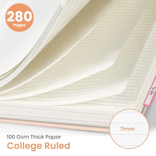 Taja Cute Large Spiral Lined Notebook for Work with 5 Removable Dividers - color: V-Loyal Friends