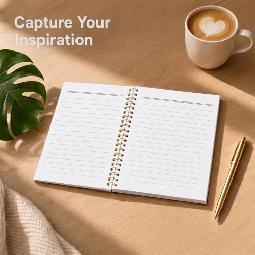 JYYDADIXX Spiral Journal Notebook, Cute Hardcover Lined Notebook for Work & Note Taking, Funny College Ruled A5 Notebooks 60 Pages for Women Men Luxury Blue Bowties