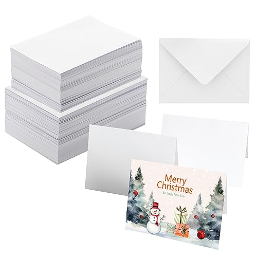 ANSSDO 50 Packs Blank Watercolor Cards with Envelopes, 4x6 Inch - size: 4" x 6"