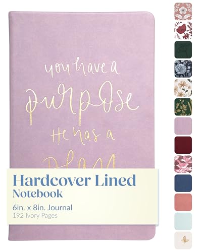 Eccolo Christian Journal Notebook Hardcover Lay Flat 192 Ivory Lined Pages - color: Lavender, size: 6X8