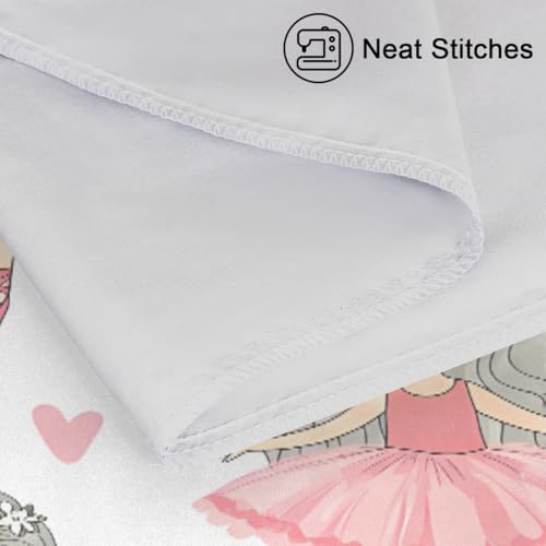 AUUXVA Girl Satin Pillowcase for Hair and Skin, Standard Size Ballet Ballerina Princess Pillow Sham with Envelope Closure Decorative Pillow Cover for Bedroom Cute Kids Pillow Case - color: Cute Ballet Girl, size: 20x26in