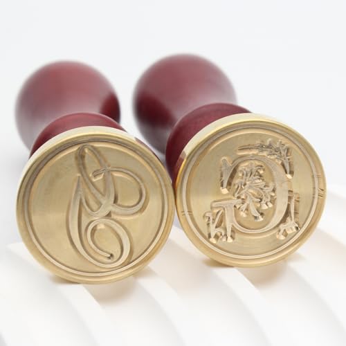 Letter Wax Seal Stamp Kit - Initial Alphabet G Stamp Head 2pcs, Vintage Monogram Stamps Wax Seal Kit with 200pcs Assorted Sealing Beads, Spoon, Metallic Gold Silver Pens - style: Letter G Wax Seal Stamp Kit