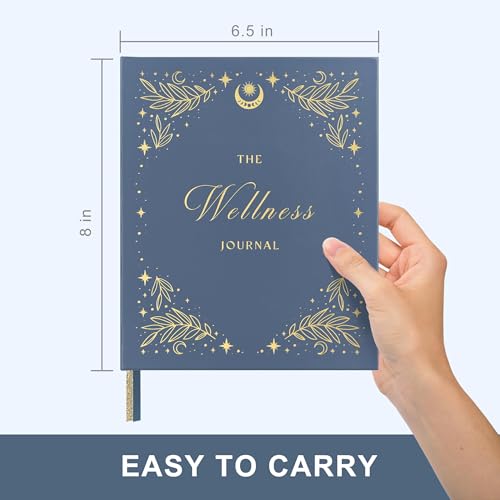 &And Per Se Wellness Journal, Self Care & Daily Journal for Women, Mental Health Planner with Habit Tracker, Diet & Goals, Undated, Gift-Ready (Stardust Blue) - color: H-Stardust Blue, size: 6.5 x 8 Inch