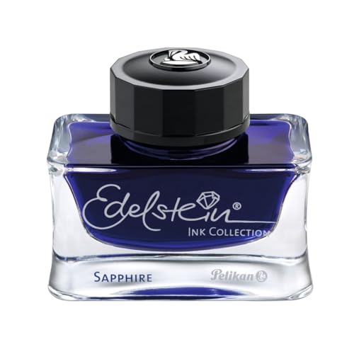 Pelikan Edelstein Bottled Ink for Fountain Pens, Sapphire, 50ml, 1 Each (339390) - color: Sapphire