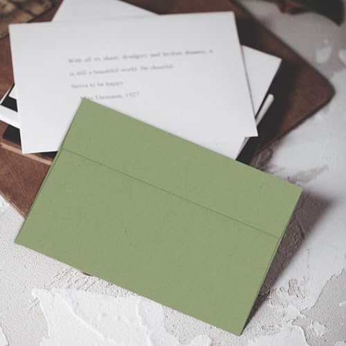 100 Pack Goefun A2 Sage Green Envelopes Self Seal, 4.375 x 5.75 - color: sage green, size: A2