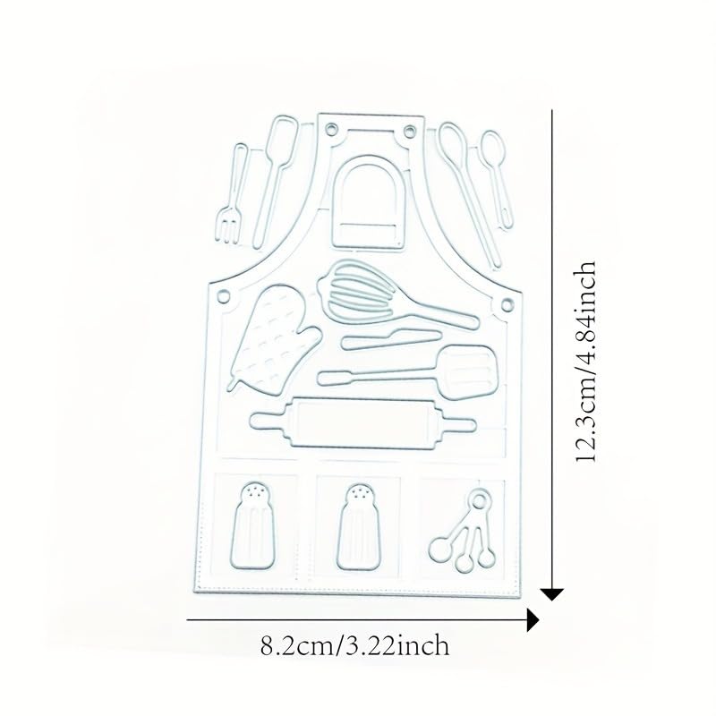 Lapoo Tool Metal Cutting Die for Scrapbooking - Durable, Cut Stencils for DIY Scrapbook Photo Album Decorative Paper Card, Card Making Supplies, Embossing (Apron Tools 4.8 x 3.2 in) - color: Apron Tools 4.8 x 3.2 in