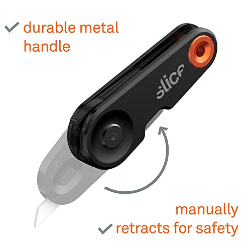 Slice Everyday Carry (EDC) Folding Knife | Heavy Duty Utility Knife | Modern Pocket Knife | Safe Ceramic Blade Lasting 11x Longer Than Metal | Compact and Convenient Box Cutter | 1 Pack - color: Folding Knife, size: 1 Pack