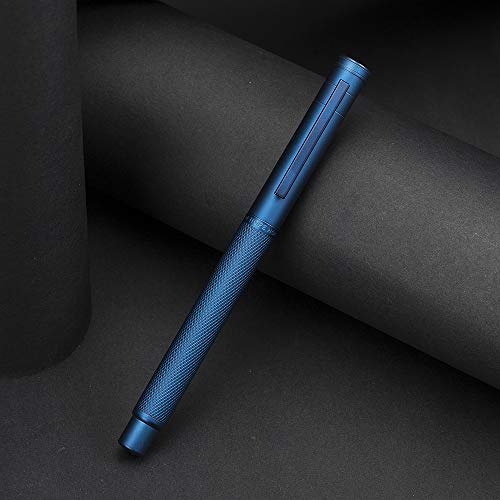 Dark Blue Forest Fountain Pen Fine Nib Classic Design with Converter and Metal Pen Case Set by Asvine - color: Dark Blue, style: Fine Point