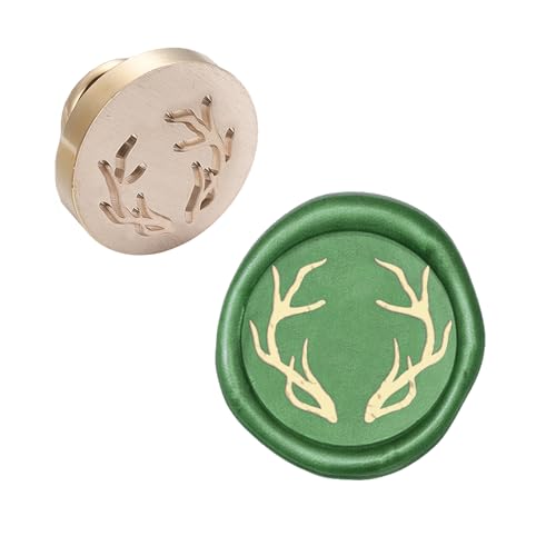 CRASPIRE Wax Seal Stamp Head Antlers Replacement Removable Sealing Brass Stamp Head Only Replacement Brass Head for Creative Gift Envelopes Invitations Cards Decoration - style: tt-Antlers