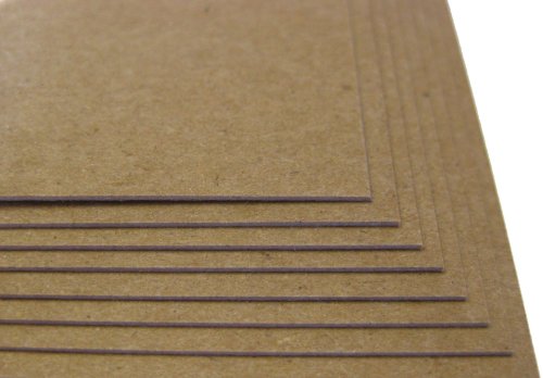 600 Sheets Chipboard 24pt (Point) 4 X 6 Inches Light Weight Photo Card Frame Size .024 Caliper Thickness Cardboard Craft Packaging Brown Kraft Paper Board - size: 4x6 - 600 Sheets