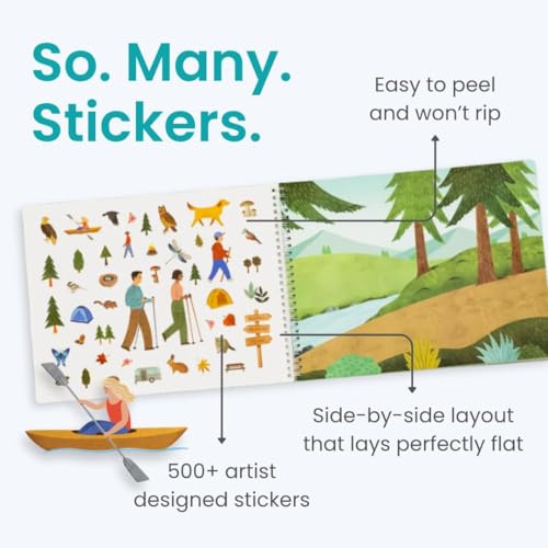 Cupkin Camping Coloring & Sticker Activity Book | 500+ Stickers - color: Camping