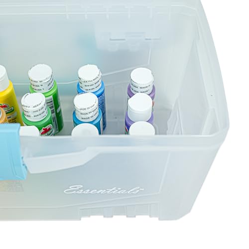 ArtBin Twin Top 17-Inch Craft Supply Box with Handle, Aqua Accents - color: Aqua Accents