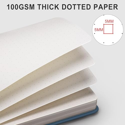 AHGXG Dotted Journal, 320 Pages, A5 (5.75'' × 8.38'') - color: GrayBlue, size: A5