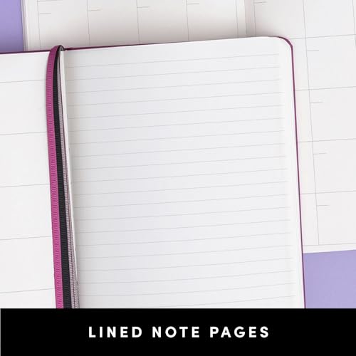 PAPERAGE Undated Weekly & Monthly Hardcover Planner (Raspberry), 5.6 in x 8 in, Includes Lined Note Pages & 2 Sticker Sheets - color: Raspberry, style: Casebound