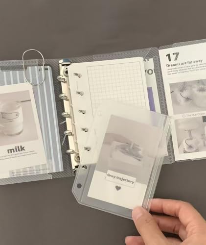 M5 Mini Size Binder Cover Clear Plastic 5 Ring Shell - color: Mini