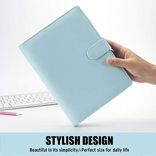 Sooez A5 Notebook Photocard Binder, 6 Ring Planner, Stylish Mini Binder - color: Mint Blue, size: A5