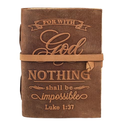 LEATHER VILLAGE Leather Bible Journal, Natural Tan 10x7. - color: Brown, size: 10 inches X 7 inches
