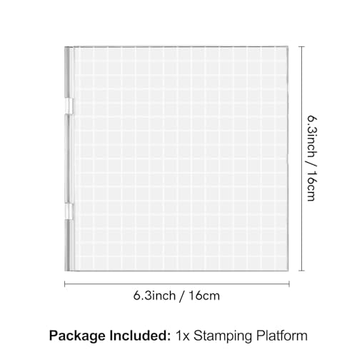 Precise Stamp Platform for Accurate Craft Stamping, 6.3 Inch Stamp Positioning Tool Folding Stamp Block Clear Stamps Scrapbook Craft Stamping Platform for Card Making Scrapbooking and Paper Crafts