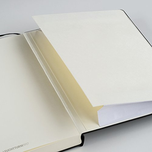LEUCHTTURM1917 - Notebook Hardcover Medium A5-251 Numbered Pages for Writing and Journaling (Black, Squared) - color: Black, style: Squared