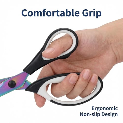 Craft Scissors All Purpose Heavy Duty,Black White,3 Pack - color: Black White