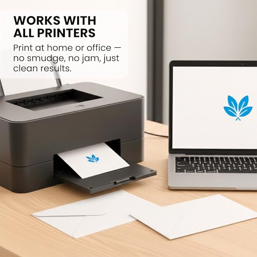Paper Junkie 48 Pack Blank Cards and Envelopes - Folded and Printable 4x6 Cardstock Paper - Bright White, Thick Premium Invitation Paper Stock for Greetings, Wedding, Party, Business or Personal Notes - color: White, size: 4x6"