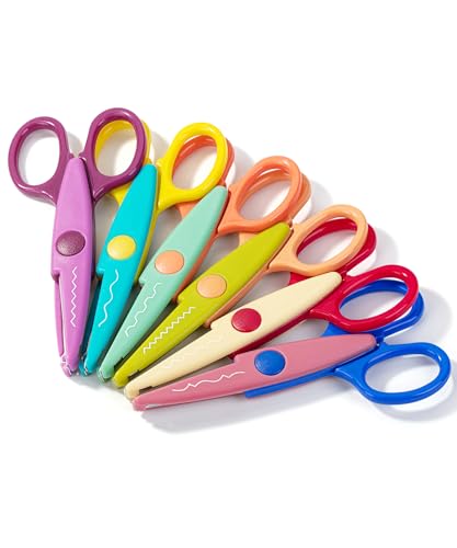 Mr. Pen- Craft Scissors Decorative Edge, 6 Pack, Vintage Colors - color: Vintage
