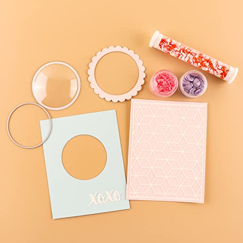 10 Pcs 2" Puffy Circle Shaker Cover Domes, Adhesive Clear Dimensional Shaker Window Blister for Card Making, Great Way to add Dimension and Shine to Your DIY Craft Projects Scrapbooking Tools - color: 2" Circle