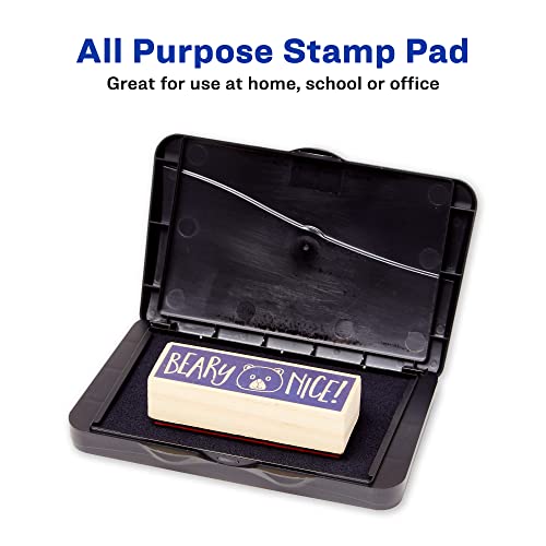 Avery Carter's Foam Stamp Pad, 2.75 x 4.25 Inch, Black, 1 Pad (21381) - style: 1 Pack