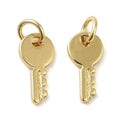 KitBeads 15Pcs Mini Key Charms Brass Lovely Key Metal Vintage Real 18K Gold Plated Pendants for Jewelry Making Bracelets Earrings Necklace Bulk