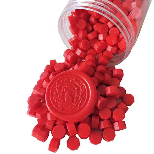 400 Pieces Sealing Wax Beads for Seal Stamp, PORXFLY Wax Seal Beads Great for Wedding Invitations, Wine Packages,Cards Envelopes, Gift Wrapping (Red) - color: Red