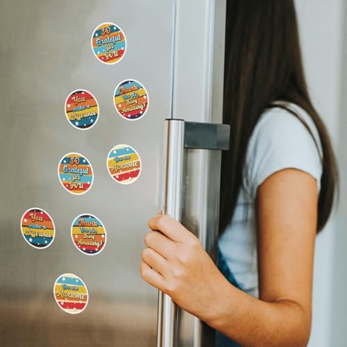 Pack 90 Pcs Appreciation Thank You Stickers for Party Favors Kids Girls Boys Students Classroom Supplies Funny Cute Aesthetic Sticker Round Waterproof Removable Vinyl Decals Bulk - color: Candy A17