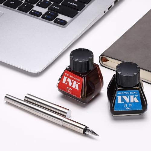 PATIKIL Fountain Pen Ink Sunset Red, 30ml Calligraphy Pen Bottled Ink Non-Carbon Colorful Smooth Flow Color Dip Drawing Set Art Supplies for Writing Painting Journaling - color: Sunset Red