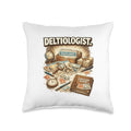 Deltiologist Postcard Collector Ephemera Lover Hobby Travel Throw Pillow - size: 16x16