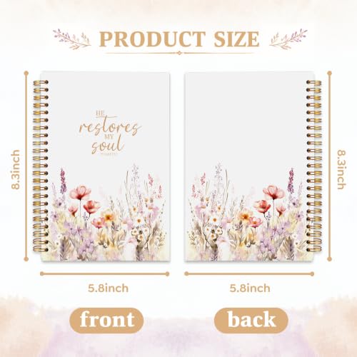 Christian Floral Spiral Notebook Journal for Women 5.5x8.3 Inch - color: 4-Christian-notebook