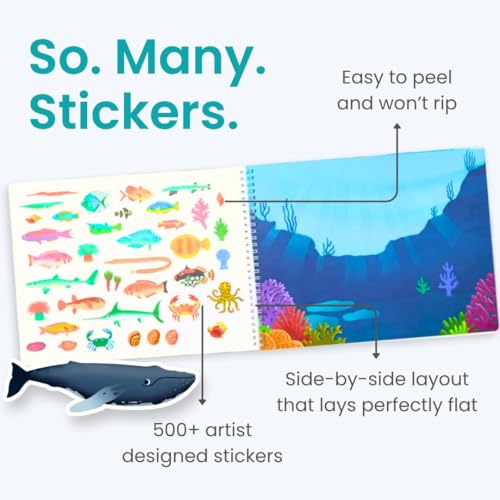 Cupkin Ocean Coloring & Sticker Activity Book | 500+ Stickers - color: Deep Blue Sea