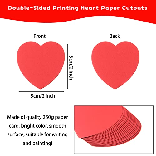 360 Pcs Heart Cutouts Paper Shapes, Assorted Color Valentine Hearts Cardstock Heart Cut Out Decorations for Valentine’s Day, Wedding, Party & Bulletin Board Seasonal Display