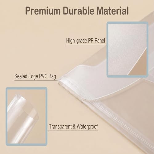 48 PCS Clear Stamps Storage Panels,Resealable Die Cut Storage Bag, White Plastic Stamps Organizer Panels, Clear Stamp Organizer Set for Die Cutting and Decorative (48)