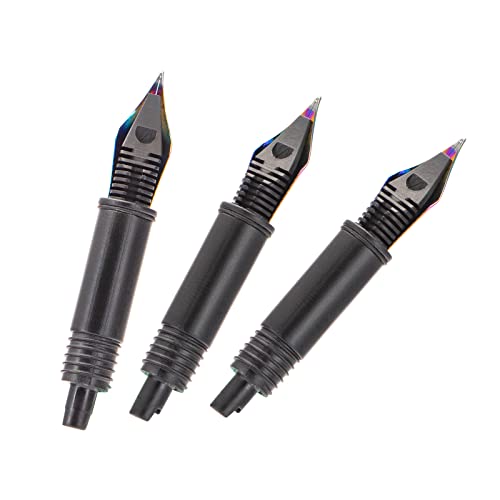 Set of 3 Hongdian Fountain Pen Rainbow Medium Nibs for Black Forest 1850, 1851, 1861, M2, M1, 1843, 6013, 517D, 517S, 525, 1843 and 920 Series - color: Rainbow, style: 3 x M