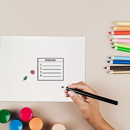 CRASPIRE Calendar Planner Frame Clear Rubber Stamp Month Week Date Time Transparent Silicone Seals Stamp for Journaling Card Making DIY Scrapbooking Handmade Photo Album Notebook Decor 6.3 x 4.3inch - style: Calendar Planner