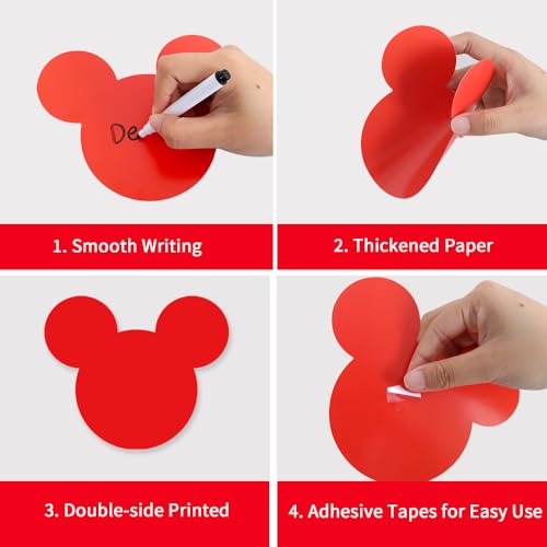 Vuzvuv 48Pcs 6In Red Paper Cutouts,Classroom Bulletin Board & Party Decor - color: Black Red Yellowmouse