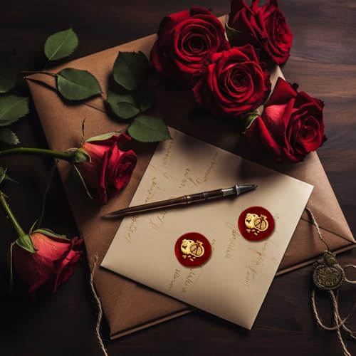 Pomegranate 1" Wax Seal Stamp with Removable Brass Head and Wooden Handle for Envelope, Letter, Gift Wrapping and Decor - style: Pomegranate